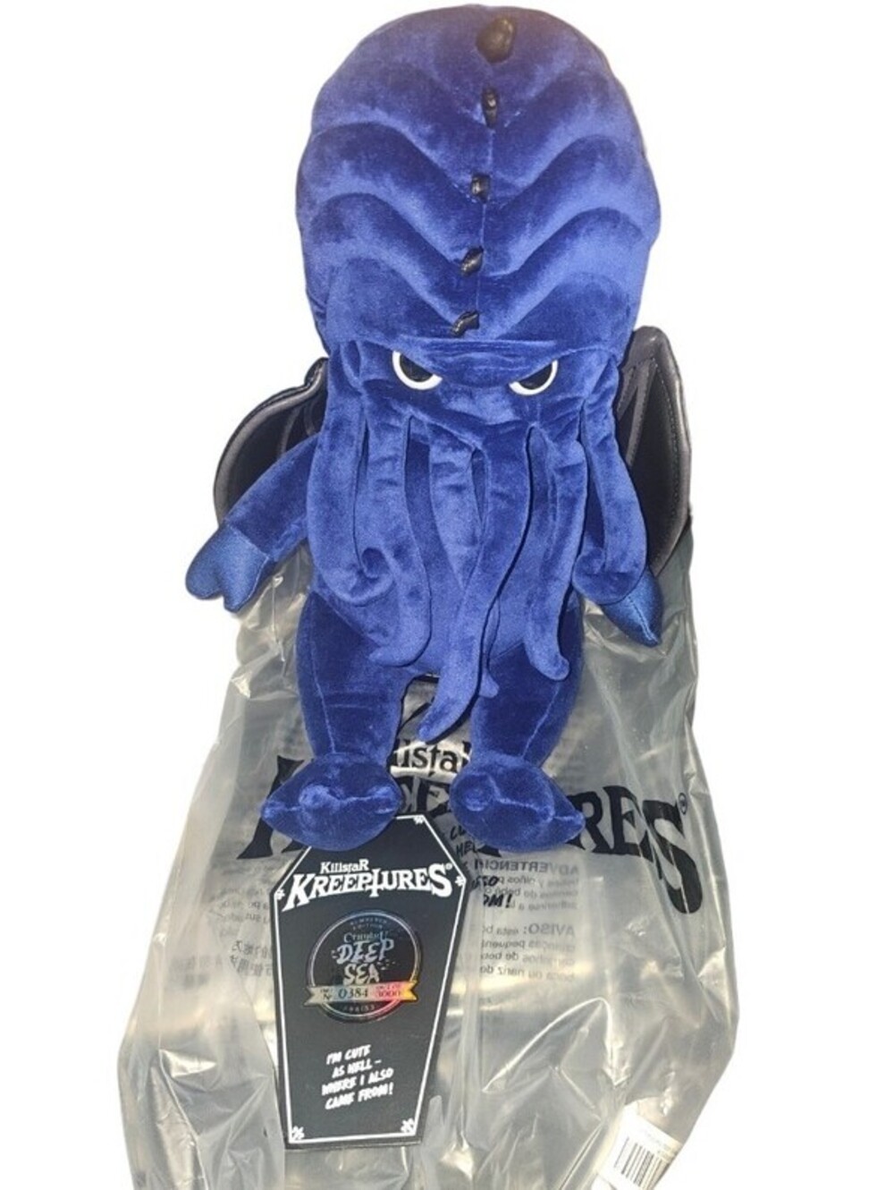 Killstar Kreeptures 13.7” Cthulhu “Deep Sea” Blue Plush Toy Limited 384/3000 NEW